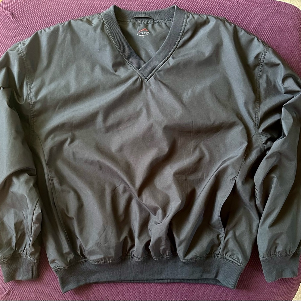Mens Acuity V-Neck Windbreaker/Golf Shirt, Size L